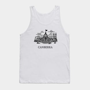 canberra line art illustration Tank Top